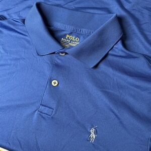 Polo Ralph Lauren Performance Men's Shirt Blue Size S‎ Short Sleeve Golf Preppy